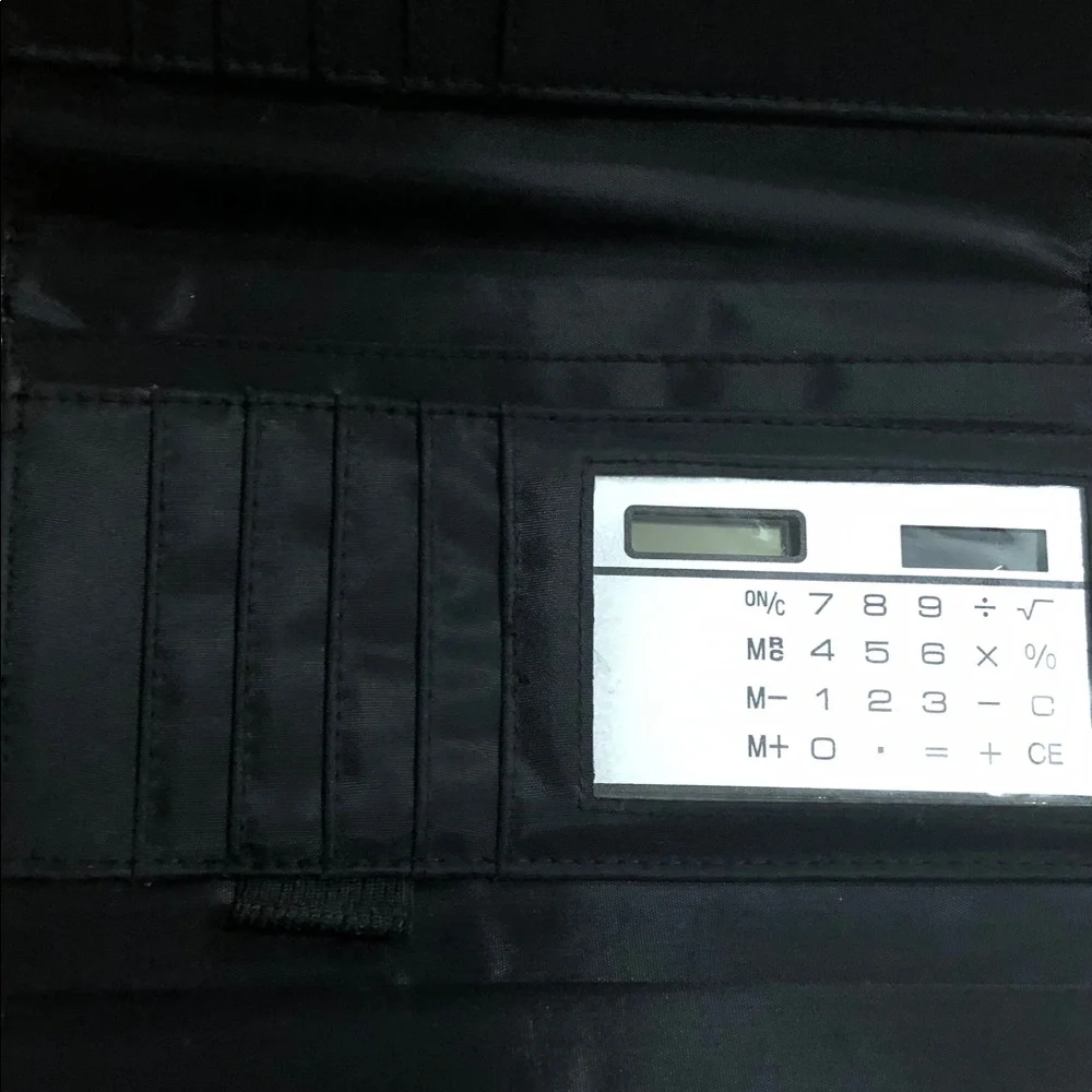 Black Women's Wallet Organizer  with Snap Closure